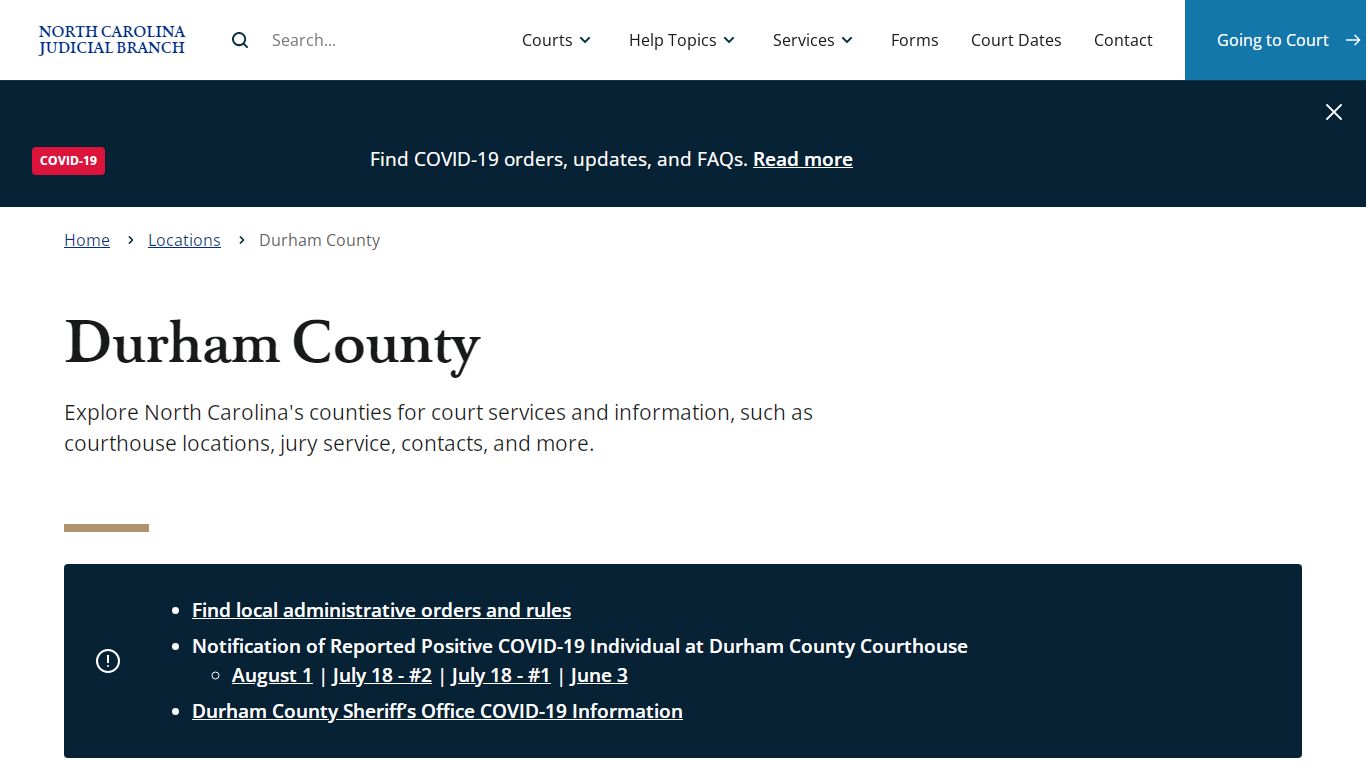 Durham County | North Carolina Judicial Branch - NCcourts