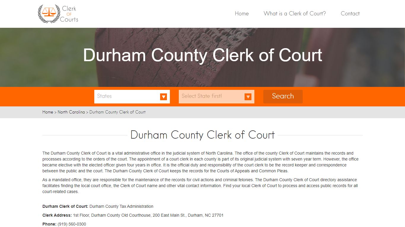 Durham County Clerk of Court
