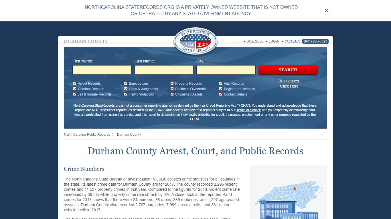 Durham County Arrest, Court, and Public Records